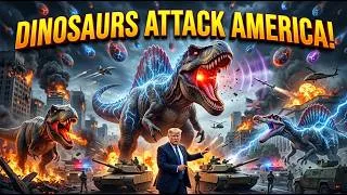 Thumbnail: What If 3 Deadliest Dinosaurs Were Born in America in 2027? 🦖🔥 | T-Rex vs Trump