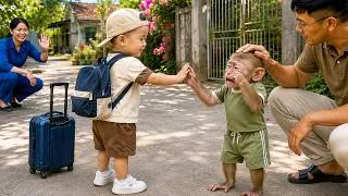 Thumbnail: Baby Monkey Gets Heartbroken When Baby Leaves… Dad Tries to Comfort Him 🥺🐒