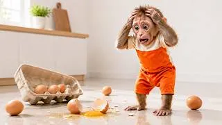 Thumbnail: Baby Monkey Realizes He’s in BIG Trouble… and Gets So Worried 🥺💔
