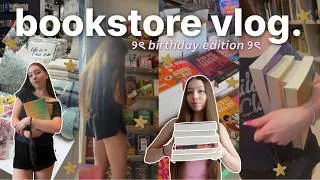 Thumbnail: bookstore vlog 🌸📚 huge book haul | spoiling myself for my birthday!