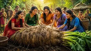 Thumbnail: 5 Village Girls Found a Giant Kand-Mool in the Jungle | Amazing Forest Adventure