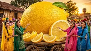 Thumbnail: 🍋 Giant Premium Citrus Lemon in Punjabi Village | World's Biggest Lemon Adventure