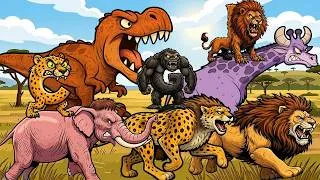 Thumbnail: Safari Animals Sounds Song | Fantasy Safari Animals | Learn Letters with wild Animals