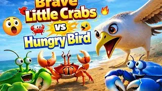 Thumbnail: Funny Crab Adventure on the Beach 🦀 | Kids Cartoon Story