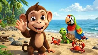 Thumbnail: Cute Monkey Adventure 🐒 | Funny Kids Cartoon Animation | Monkey & Friends