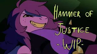 Thumbnail: Hammer of Justice | DELTARUNE Fight animation (WIP)