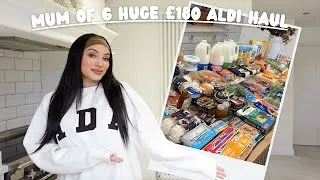 Thumbnail: HUGE ALDI HAUL - £180 FAMILY OF 8 | Mum of 6 Grocery Haul