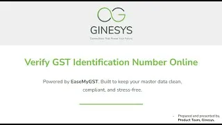 Thumbnail: GSTIN Verification in ERP | Demo & Walkthrough