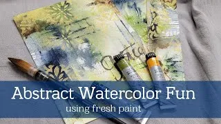 Thumbnail: Abstract Play: Painting with Watercolor Straight from the Tubes and Experimenting with Mark Making