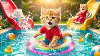 Thumbnail: Dirty Pool! Ginger Kitten Uses Cleaning Tools to Make It Sparkling Clean and Swims with Mama Cat!