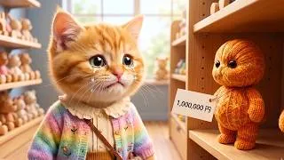Thumbnail: Ginger Kitten Can’t Afford a Teddy Bear! Mama Cat Teaches Him to Make Crafts and Earn Money!