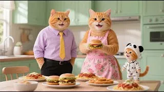 Thumbnail: Ginger Moves to a New Home with Papa Cat and Mama Cat 🧳🐾🏠 | Funny Cat Videos