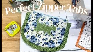 Thumbnail: How to sew a ruffle zipper pouch | SUPER beginner friendly | step by step sewing tutorial