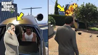 Thumbnail: Never Call Franklin While He's Flying a Plane in GTA V 😅✈️