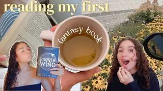 Thumbnail: reading my first fantasy book 🐉📖 *spoiler free reading vlog* 