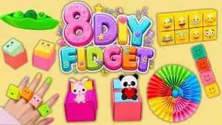 Thumbnail: DIY Fidget Toys! 🌈 Testing Easy Paper Fidgets & Nano Tape Squishies 🙃 8 EASY DIY Fidget