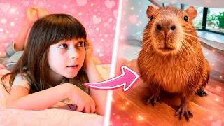 Thumbnail: Capybara is Bianca's new friend! She snuck into the house and now lives with Bianca.