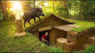 Thumbnail: Girl Builds the Most Amazing Underground house in the Deep Forest Alone