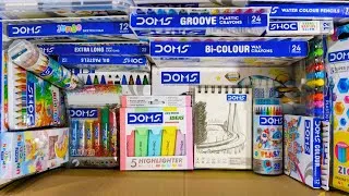 Thumbnail: Unboxing Cute Doms Stationery Collection: Plastic Crayons, Watercolours, Highlighters, Oil Pastels 📚