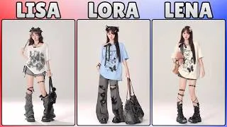 Thumbnail: Lisa vs Lora vs Lena 💕 Who Matches Your Style? 😍 | Hard Choices | #lisa #lena #lisaorlena #trending