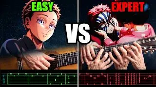 Thumbnail: Akaza's Love Theme — Easy to IMPOSSIBLE (not to cry) | Demon Slayer: Infinity Castle [Guitar TAB]