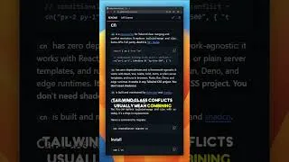Thumbnail: cn: a drop-in replacement for clsx plus tailwind-merge with zero dependencies