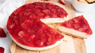 Thumbnail: How to Make Strawberry Cheesecake From Scratch | NO BAKE Cheesecake Recipe