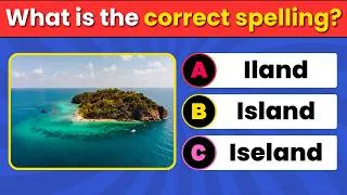 Thumbnail: Spelling Quiz - Can You Score 50/50? | Easy, Medium, Hard, Extreme