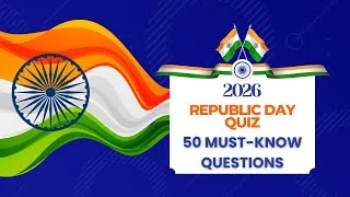 Thumbnail: Republic Day 2026 GK Quiz 🇮🇳 | 77th Republic Day | 50 Important Questions