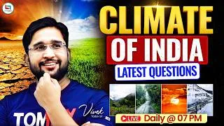 Thumbnail: Indian Climate Complete Revision 2026 | Monsoon, Seasons, Rainfall | Geography by Vivek Yadav Sir