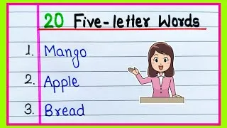 Thumbnail: Five Letter Words | 20 Five letter Words in English | Five letter Words 20