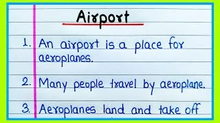 Thumbnail: 10 lines on Airport in English | Few lines about Airport | Essay on Airport in English | Airport