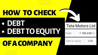 Thumbnail: How to check debt and debt to equity ratio of company in screener | how to check debt of any company