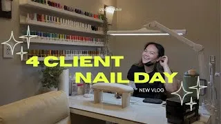 Thumbnail: Come to work with me | 4 client nail day | gel-x nails 
