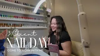 Thumbnail: Work A 3 Client Nail Day | Come To Work With me | Day In My Life | Nail Day Vlog 