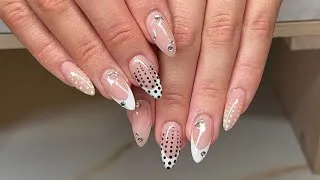 Thumbnail: Gel-X Full set | French Nail Designs | Almond Shape Nails | Simple Nail Designs 