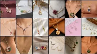 Thumbnail: Gorgeous pretty gold pendant/necklace collection for party party 