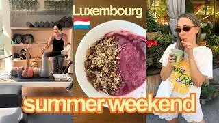 Thumbnail: a summer weekend in Luxembourg 🇱🇺 // reformer pilates, Mamma Mia! & everyday life