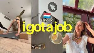Thumbnail: i got a job in Luxembourg🇱🇺 // first days at work, yoga & creator events