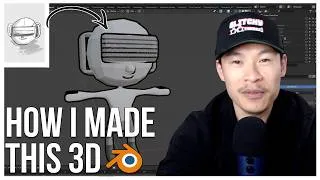 Thumbnail: How to turn any 2D sketch into a 3D Model in Blender | Beginner-Friendly Step-by-Step Tutorial
