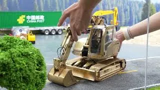 Thumbnail: Lesu MC15 excavator, scale 1:4 made of brass. #rcmodel #rcexcavator #LESU #GLKU