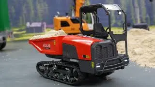 Thumbnail: Coordinated loading and unloading between the LESU tracked vehicle and the CUT 914 excavator.