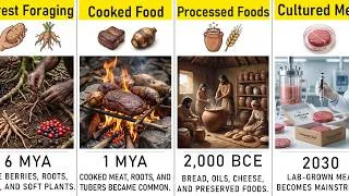 Thumbnail: Evolution of Human Diet | From Ancient Foragers to the Future of Food 🥗🍖 | Global List