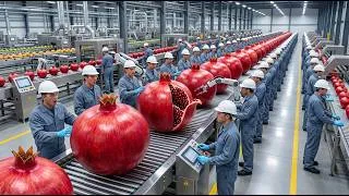 Thumbnail: How Pomegranates Are Processed: Step-by-Step Inside a Modern Factory (Full Process)