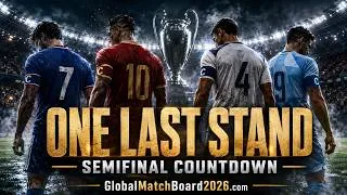 Thumbnail: ONE LAST STAND 🔥 France vs Spain & England vs Argentina | Semifinal Countdown 2026