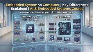 Thumbnail: Embedded System vs Computer | Key Differences Explained | AI & Embedded Systems Course