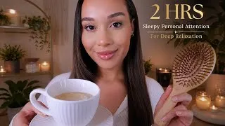 Thumbnail: ASMR 2+ Hours of Calm Pampering 🌙 Hair Brushing, Scalp Massage, Skincare & Personal Attention