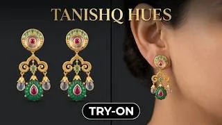 Thumbnail: Tanishq Hues Collection 🌸 18 Beautiful Gemstone Gold Earrings | Try-On & Close-Up Showcase