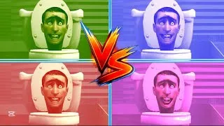 Thumbnail: 😱 Skibidi Toilet vs Talking Tom Family | Tiles Hop EDM Rush!