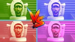 Thumbnail: Skibidi Toilet Rainbow Color Challenge 🌈 Tiles Hop EDM Rush